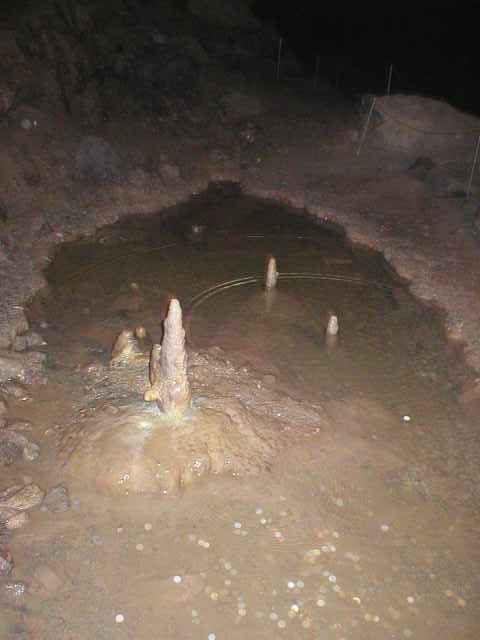 Zl� diera, jez�rko se stalagmity